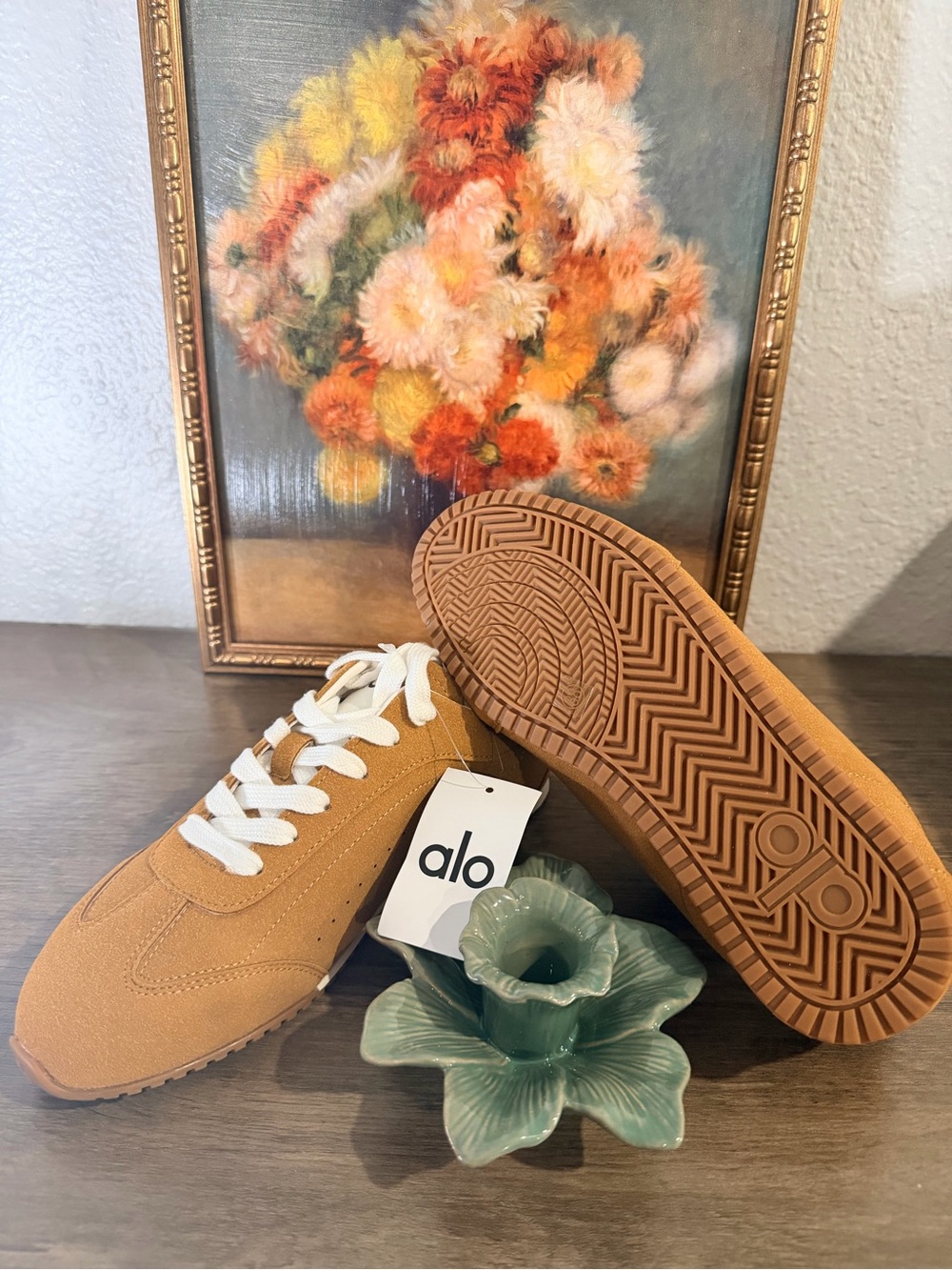 Alo Men’s Tan Suede-Style Casual Trainer